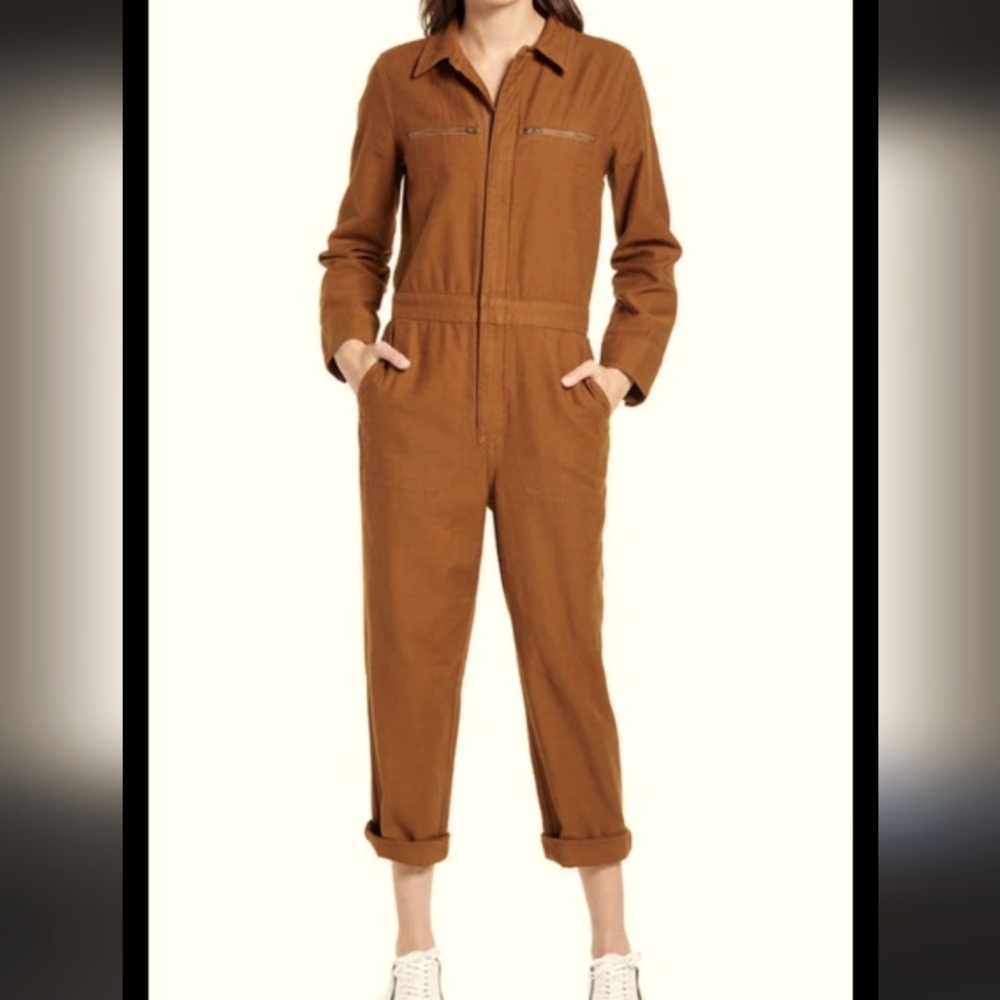 Madewell Women's Rust Brown Utility Jumpsuit